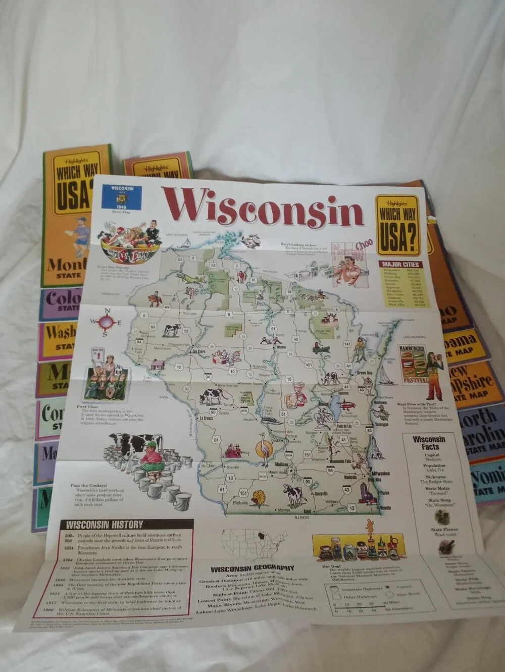 27 Highlights State Maps Which Way USA Child Learning Education Geography